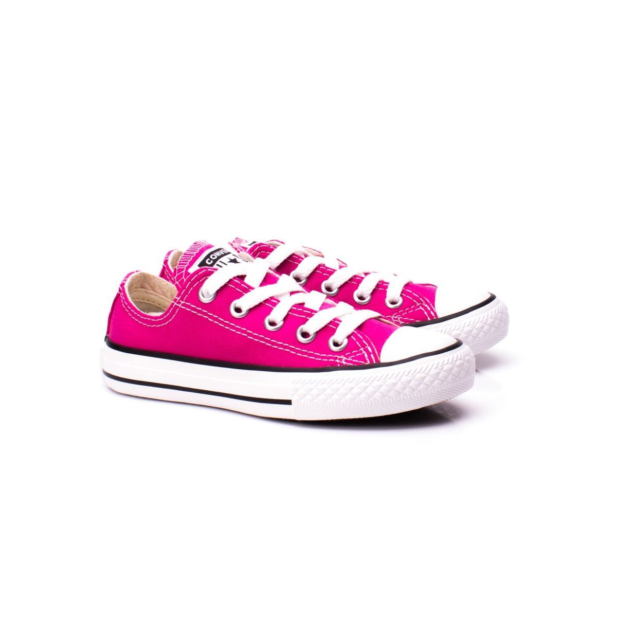 All star cano baixo hot sale rosa