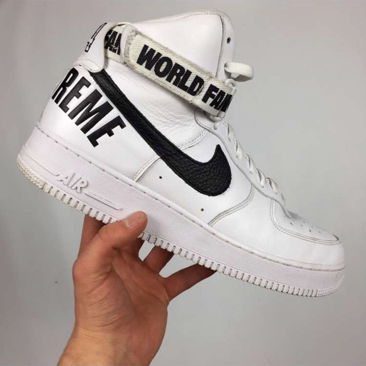 tenis nike air force world famous supreme bota cano alto