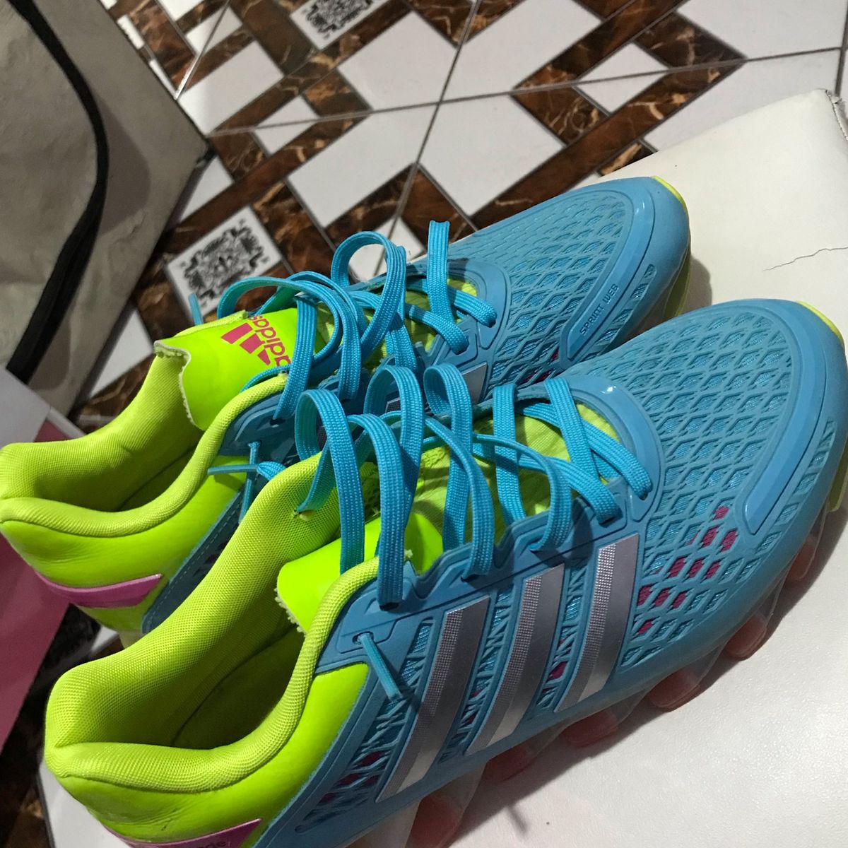 Adidas springblade 3 enfant cyan on sale