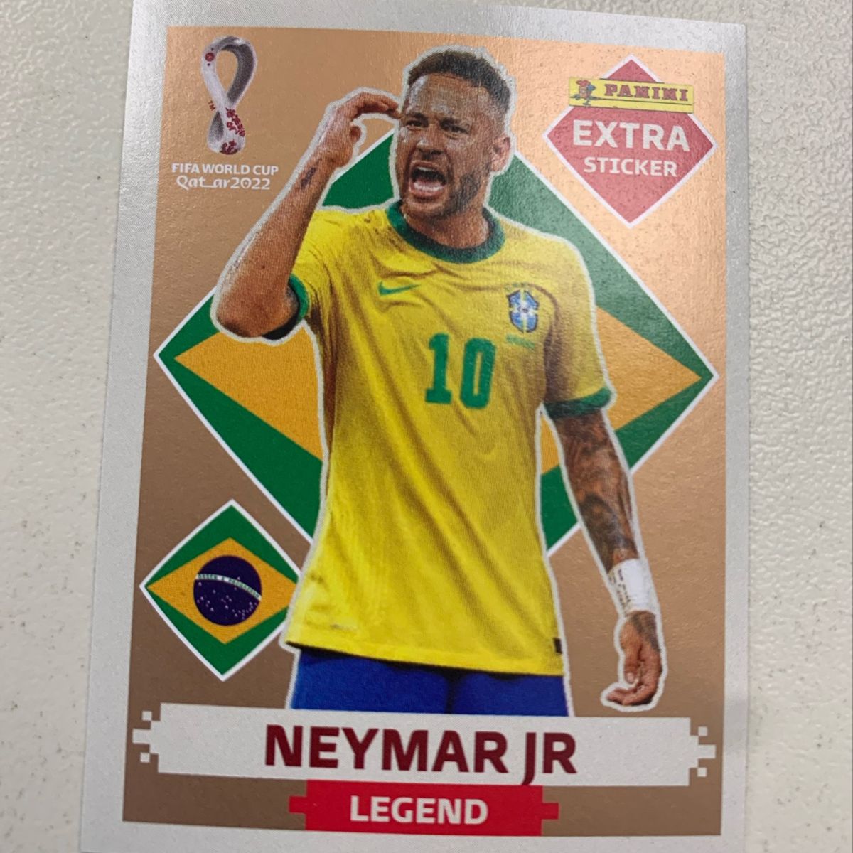 Figurinha Rara Neymar Jr Extra Legend Lendário Bronze Nfe