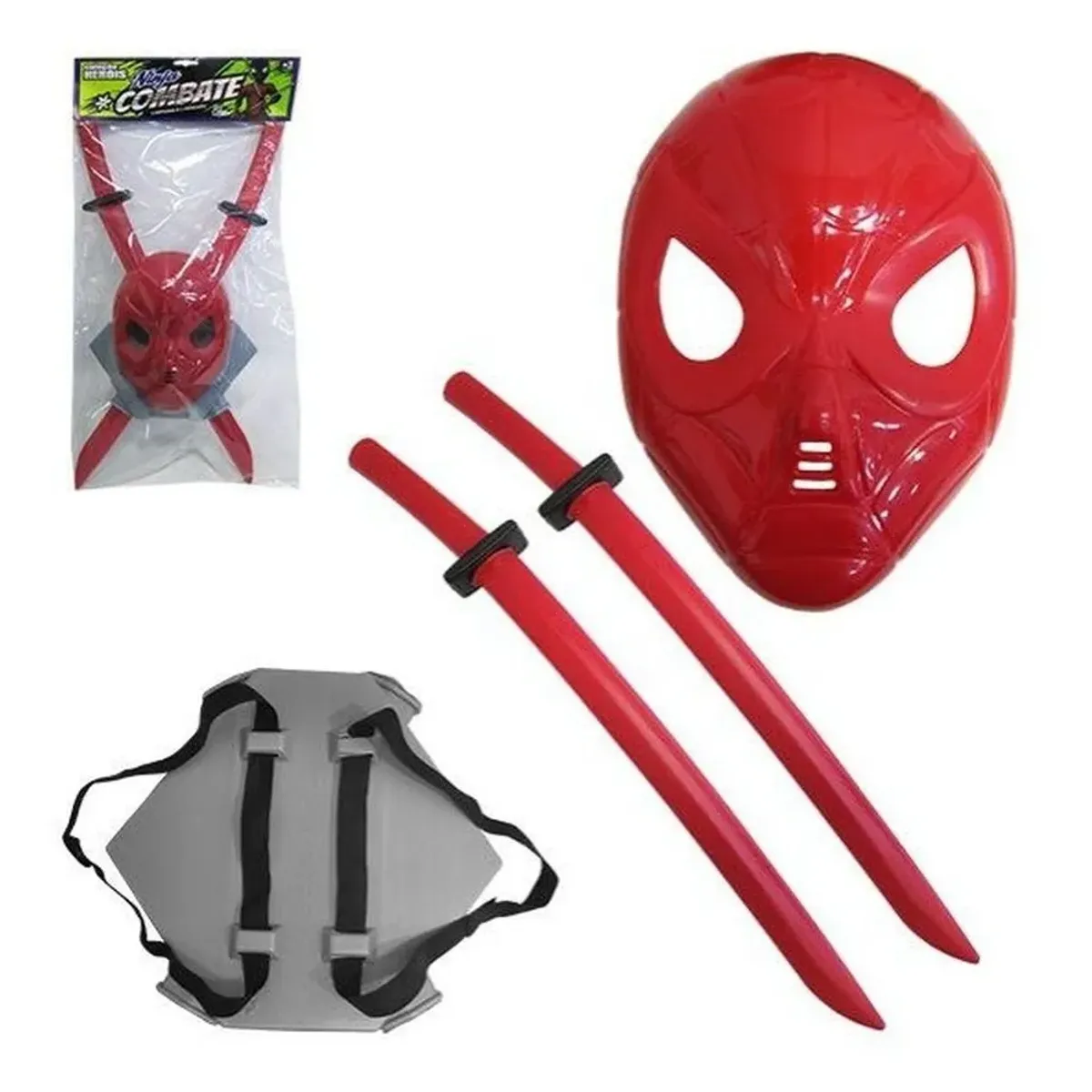Máscara Aranha Ninja De Plástico Com Elástico Infantil - Compre Agora!