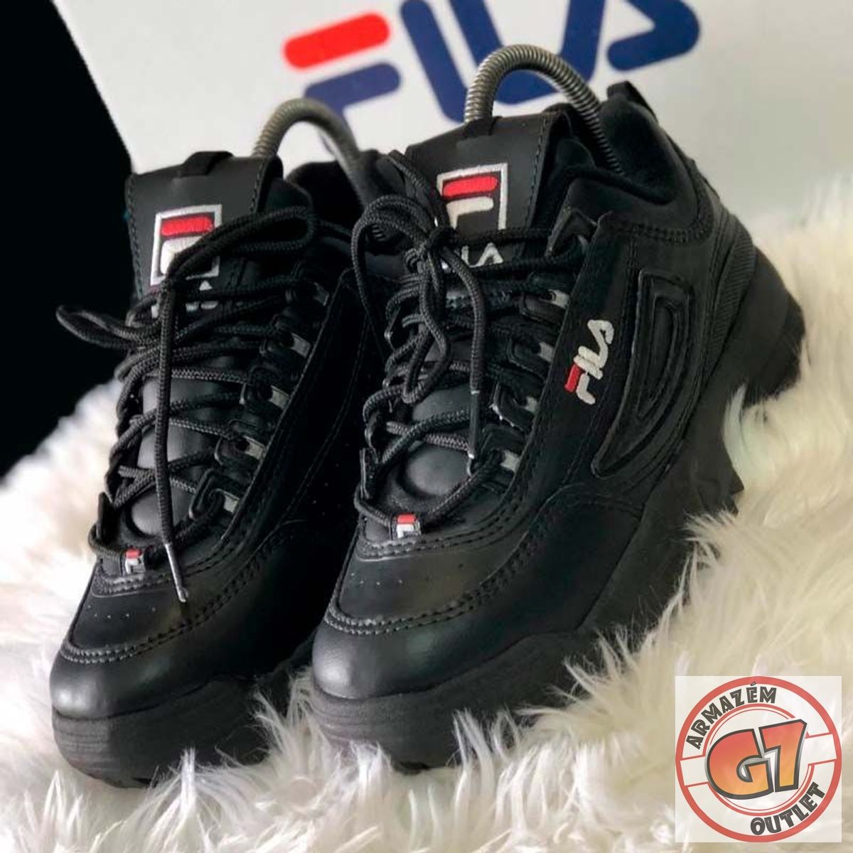 fila disruptor preto preço