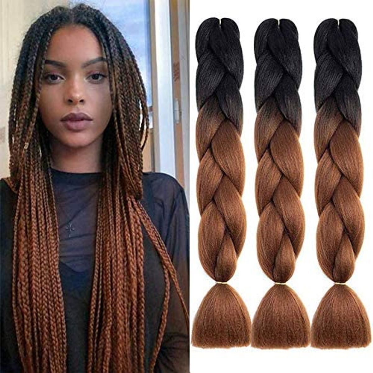 Lindo Jumbo Preto com Borgonha Boxbraid, Produto p/ Cabelos Feminino Nunca  Usado 51997217