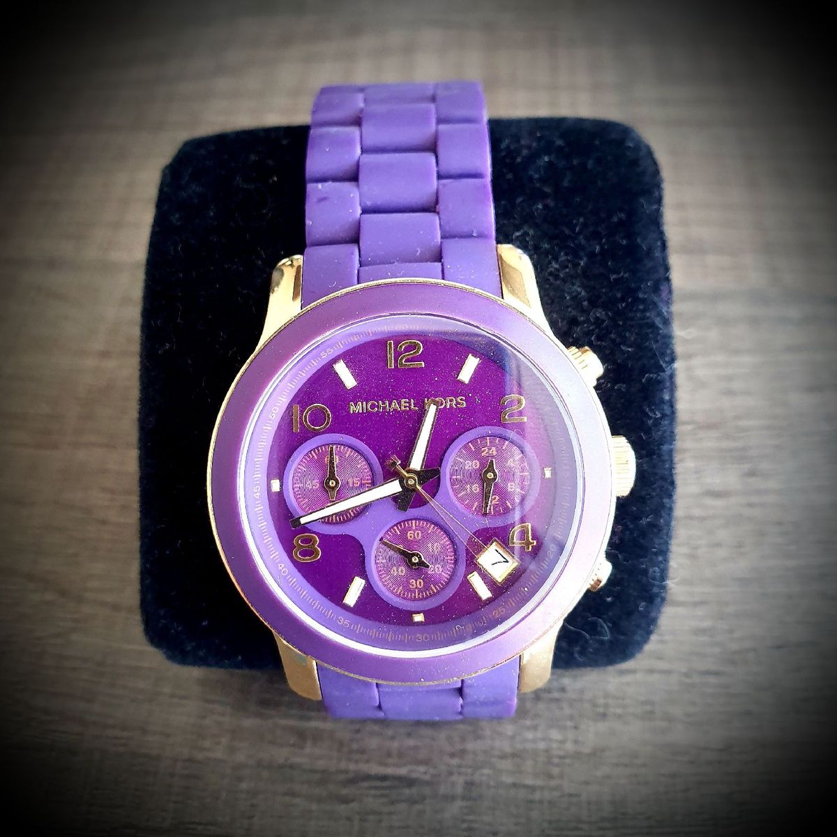 relogio michael kors roxo