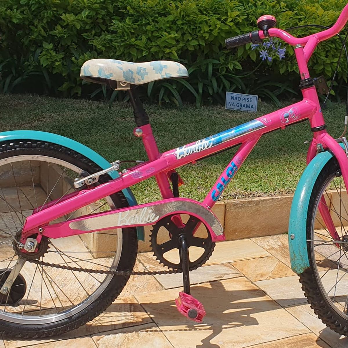 Bicicleta Infanto Juvenil Caloi Barbie Aro 20 - Quadro Aço - Rosa