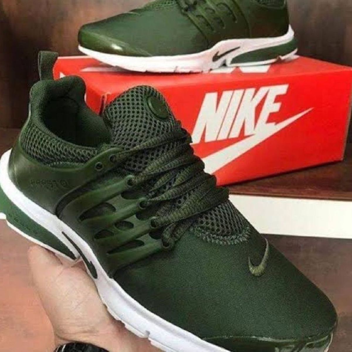 Tenis verde musgo store nike