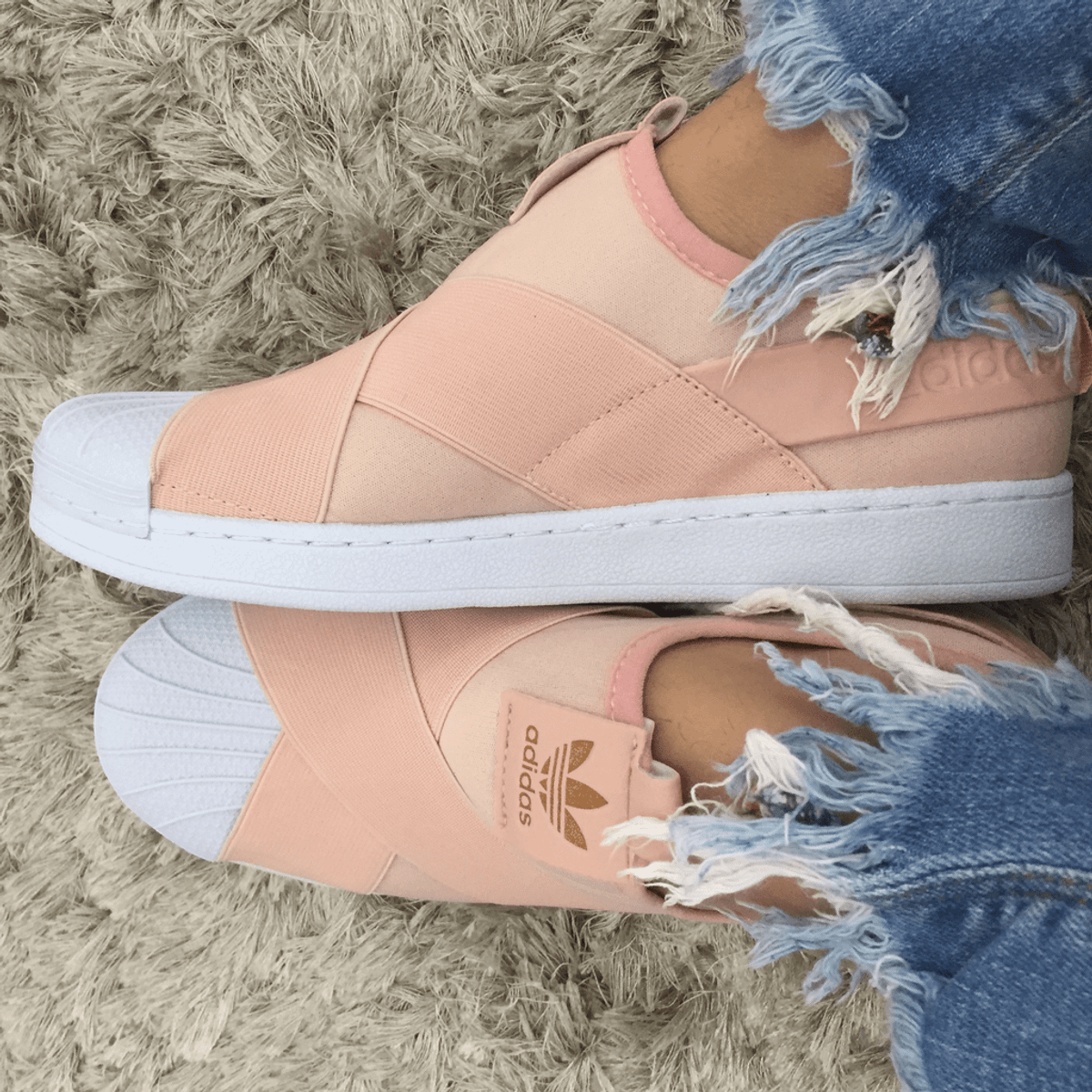 slip on adidas nude