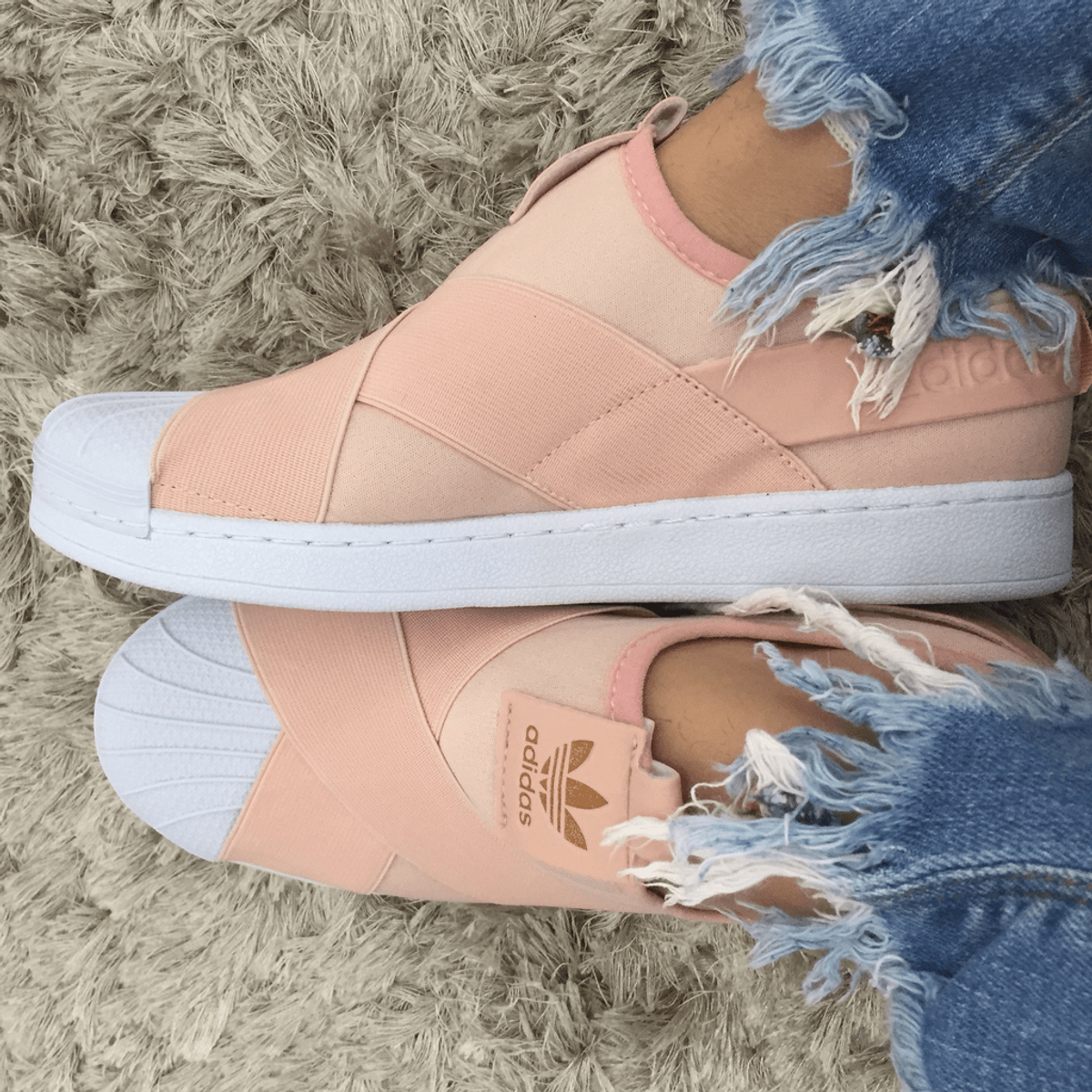 Tenis slip store on adidas rosa