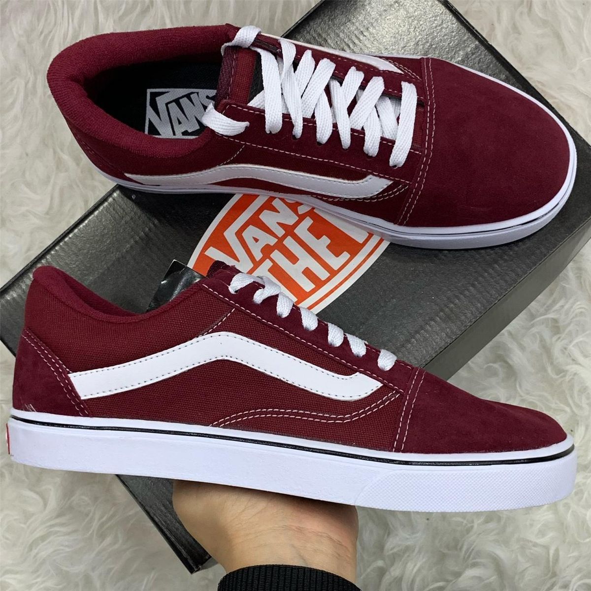 vans camurça vinho