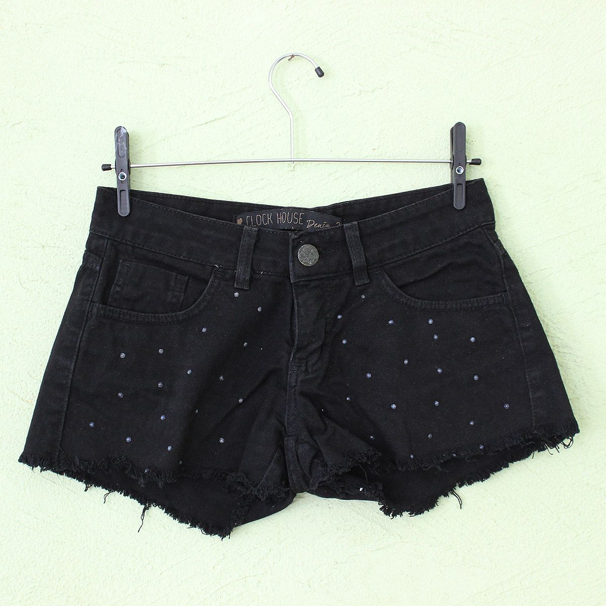 short jeans curto feminino preto