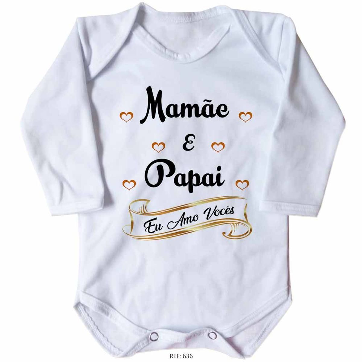 Body Bebe Personalizado Mamae E Papai Eu Amo Voces Roupa Infantil Para Bebe Nunca Usado Enjoei