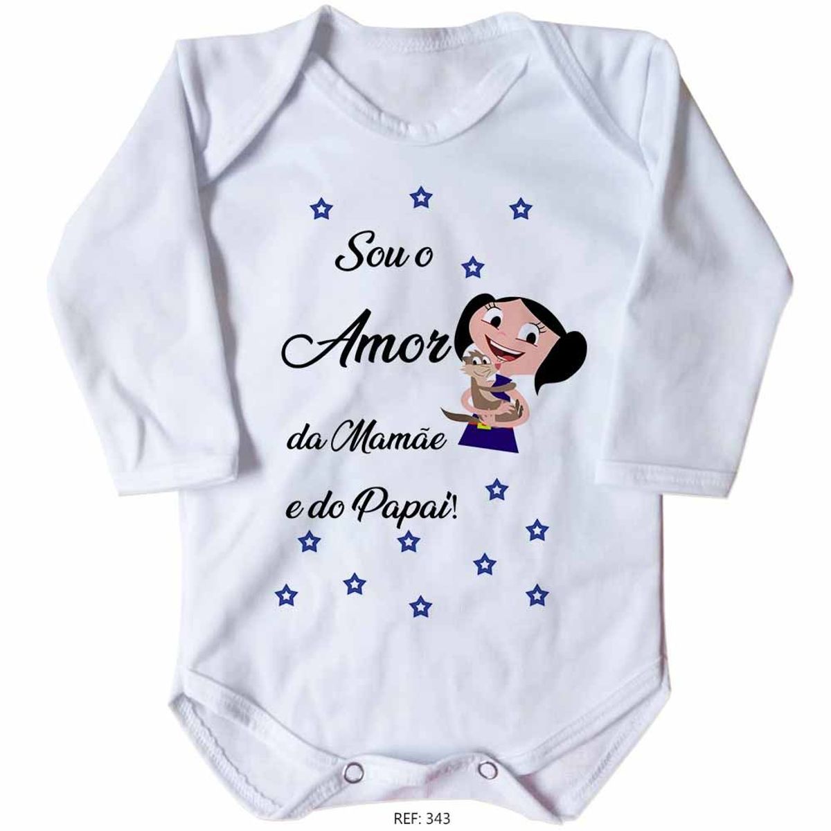 Body De Bebe Personalizado Sou O Amor Da Mamae E Do Papai Roupa Infantil Para Bebe Nunca Usado Enjoei