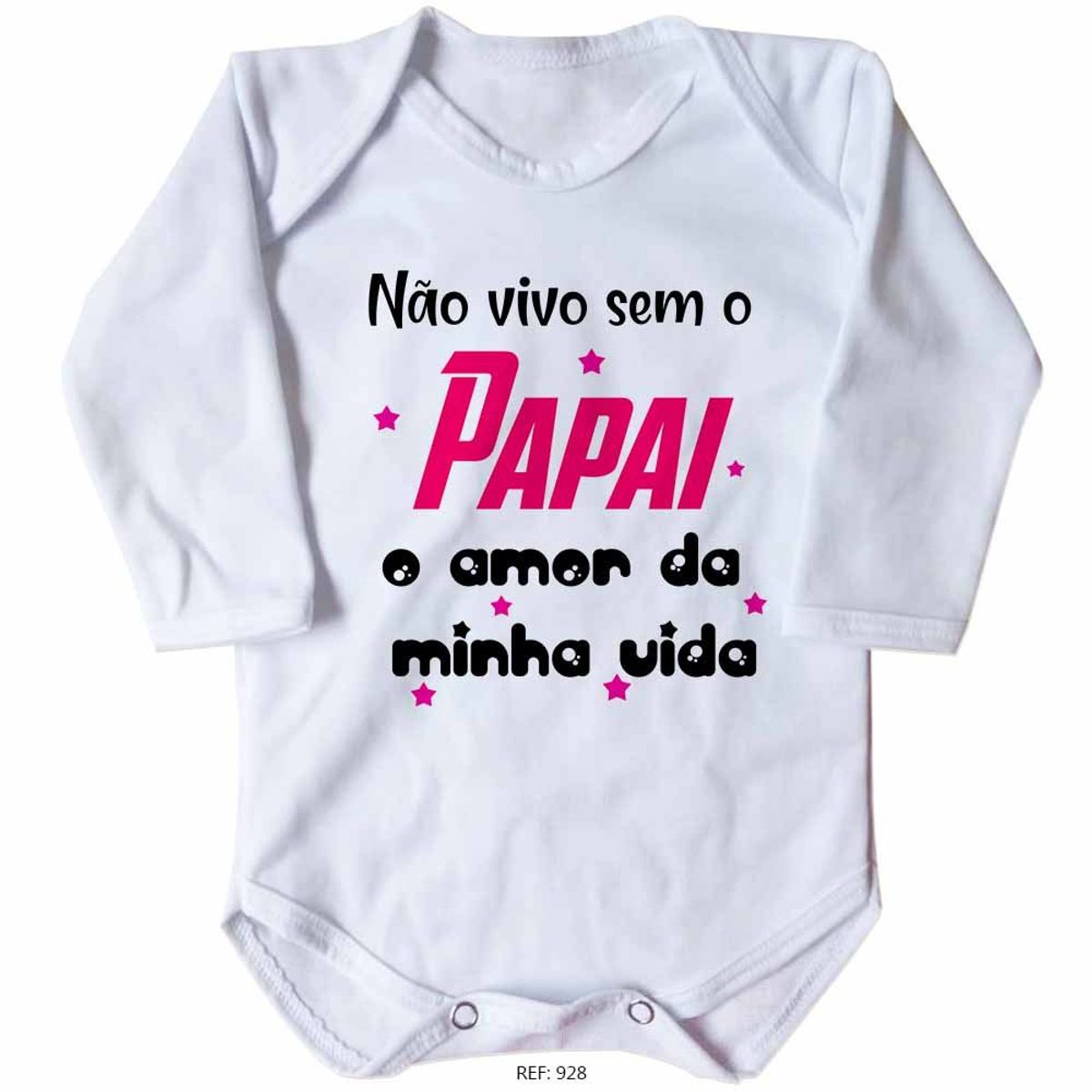 Body Bebe Personalizado Para Menina Com Frase De Papai Roupa Infantil Para Bebe Nunca Usado Enjoei