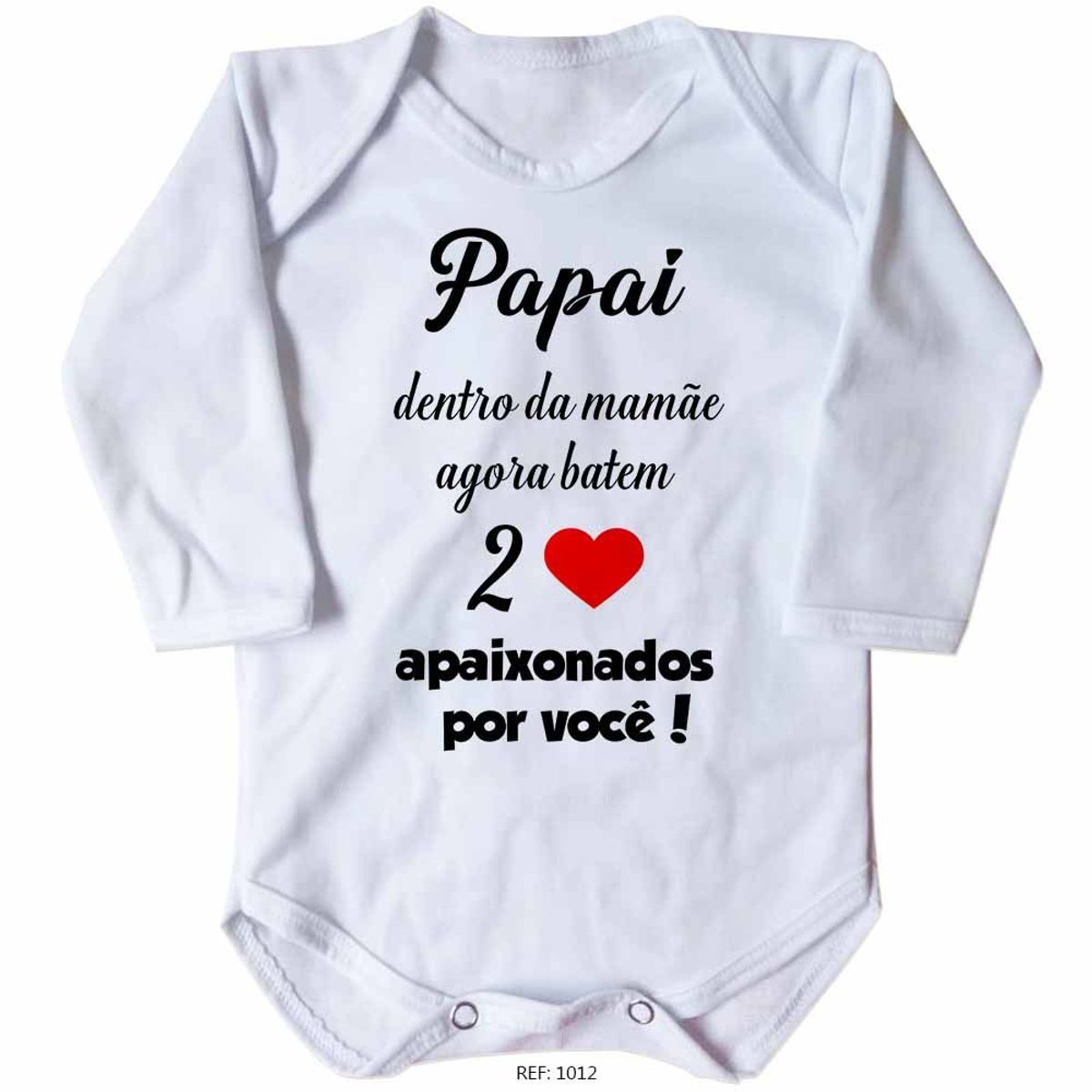 Body Bebe Personalizado Papai Dentro Da Mamae Agora Tem 2 Coracoes Apaixonado Por Voce Body Bebe Roupa Infantil Para Bebe Nunca Usado Enjoei