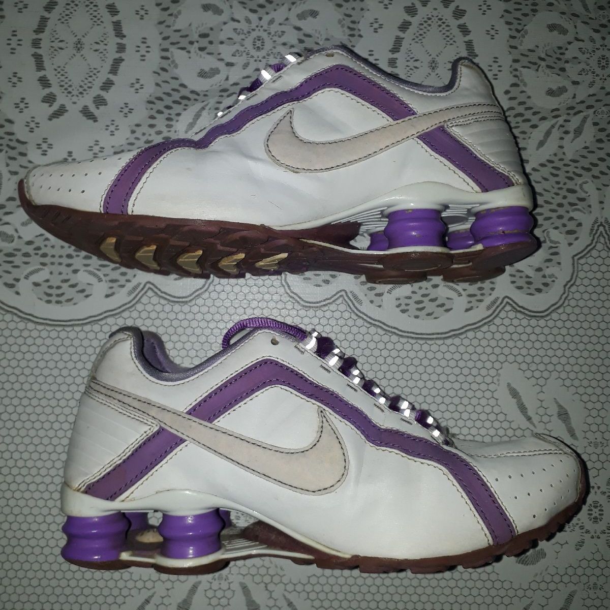 Nike shox junior sales roxo