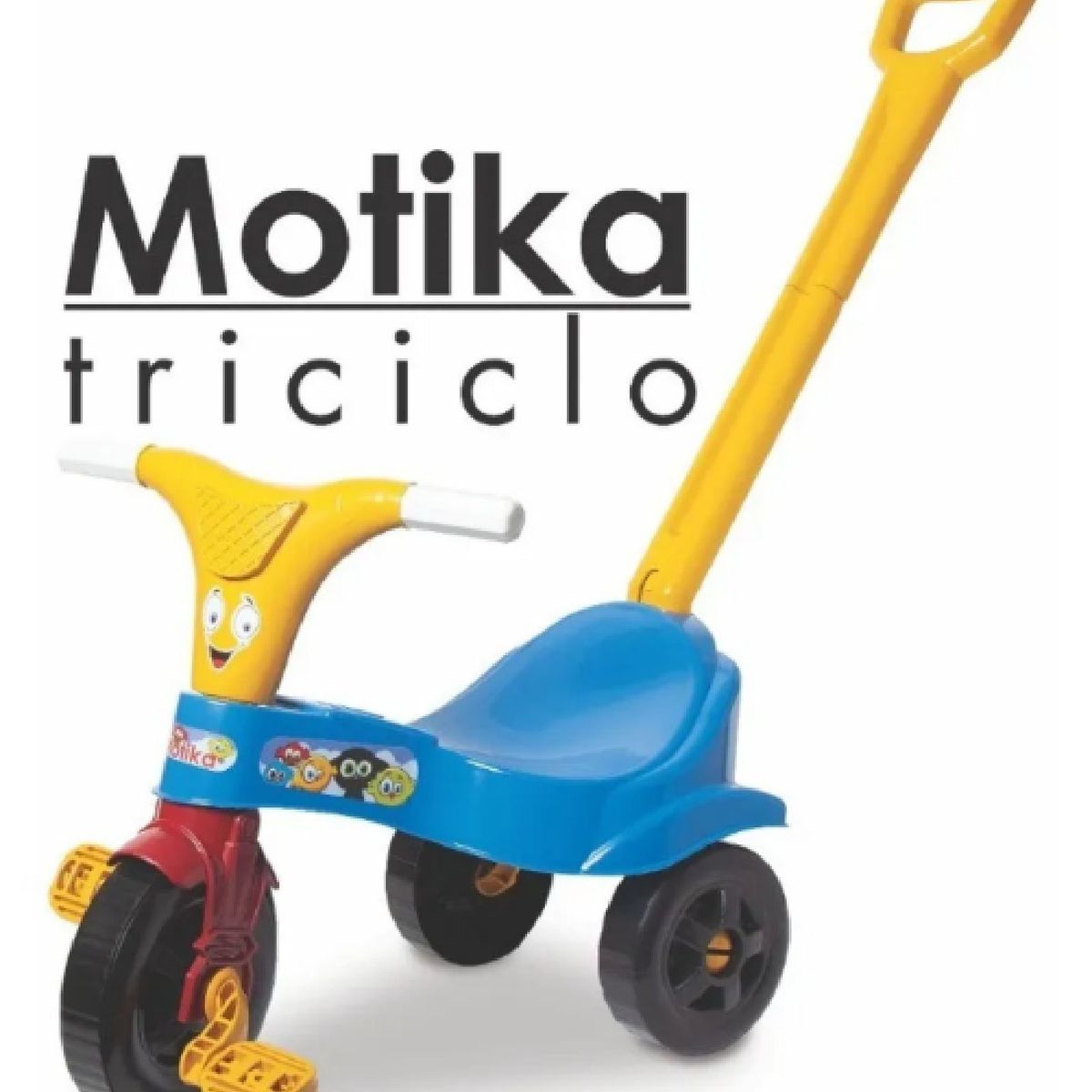 Triciclo Velotrol Infantil Bebe Motoca - Rosa + Empurrador na