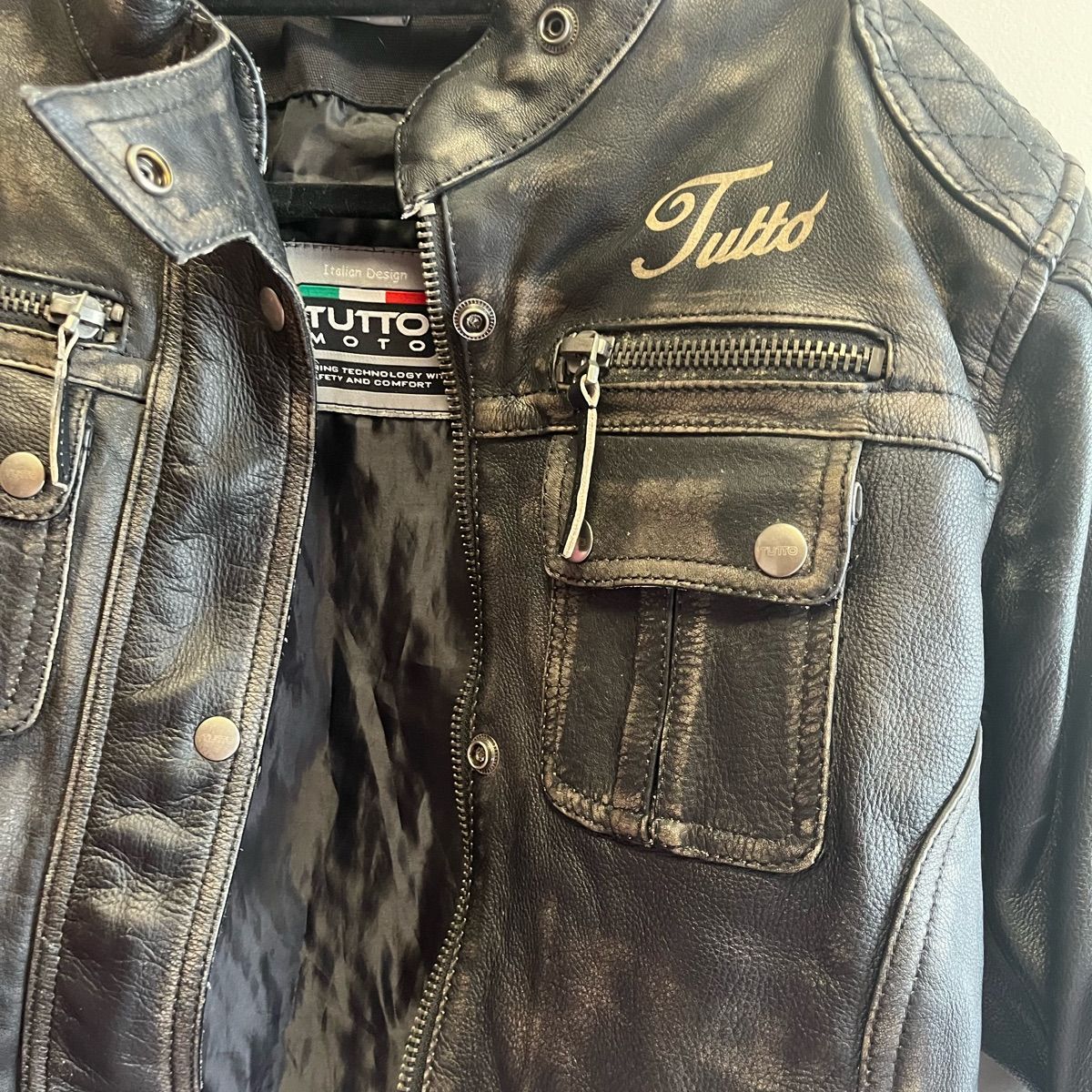 Couro Tutto Custom Jaqueta De Couro Para Moto Custom Jaqueta