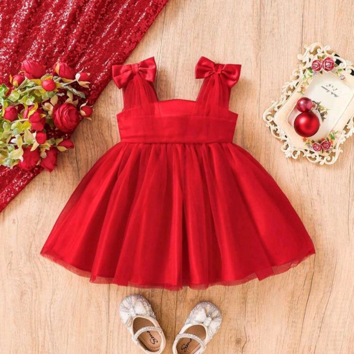 Vestido Lindo Vermelho de Bebe Shein, Roupa Infantil para Bebê Grazi Nunca  Usado 95286401