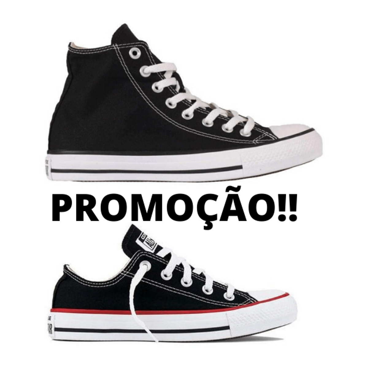 all star preto cano baixo