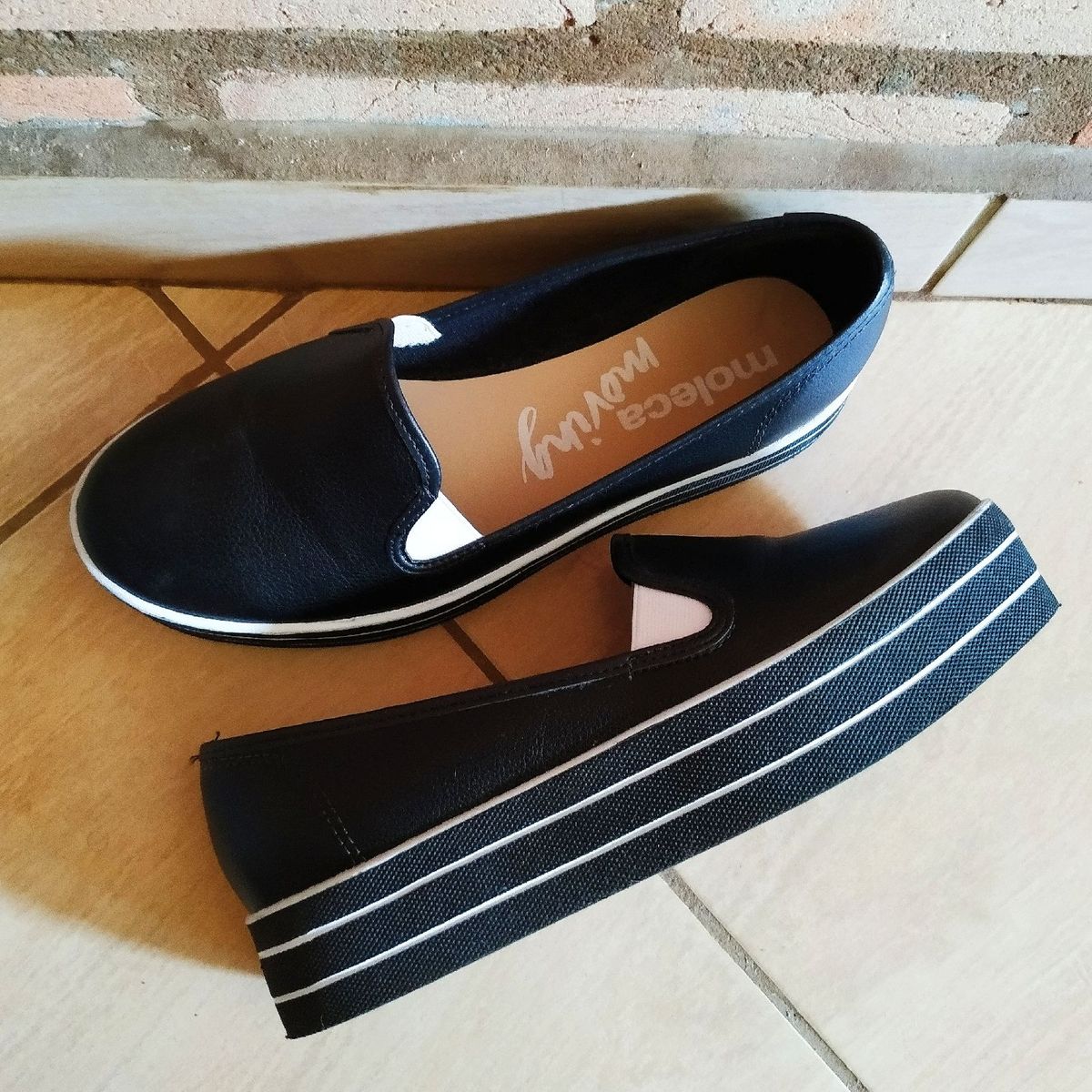 slip on moleca plataforma