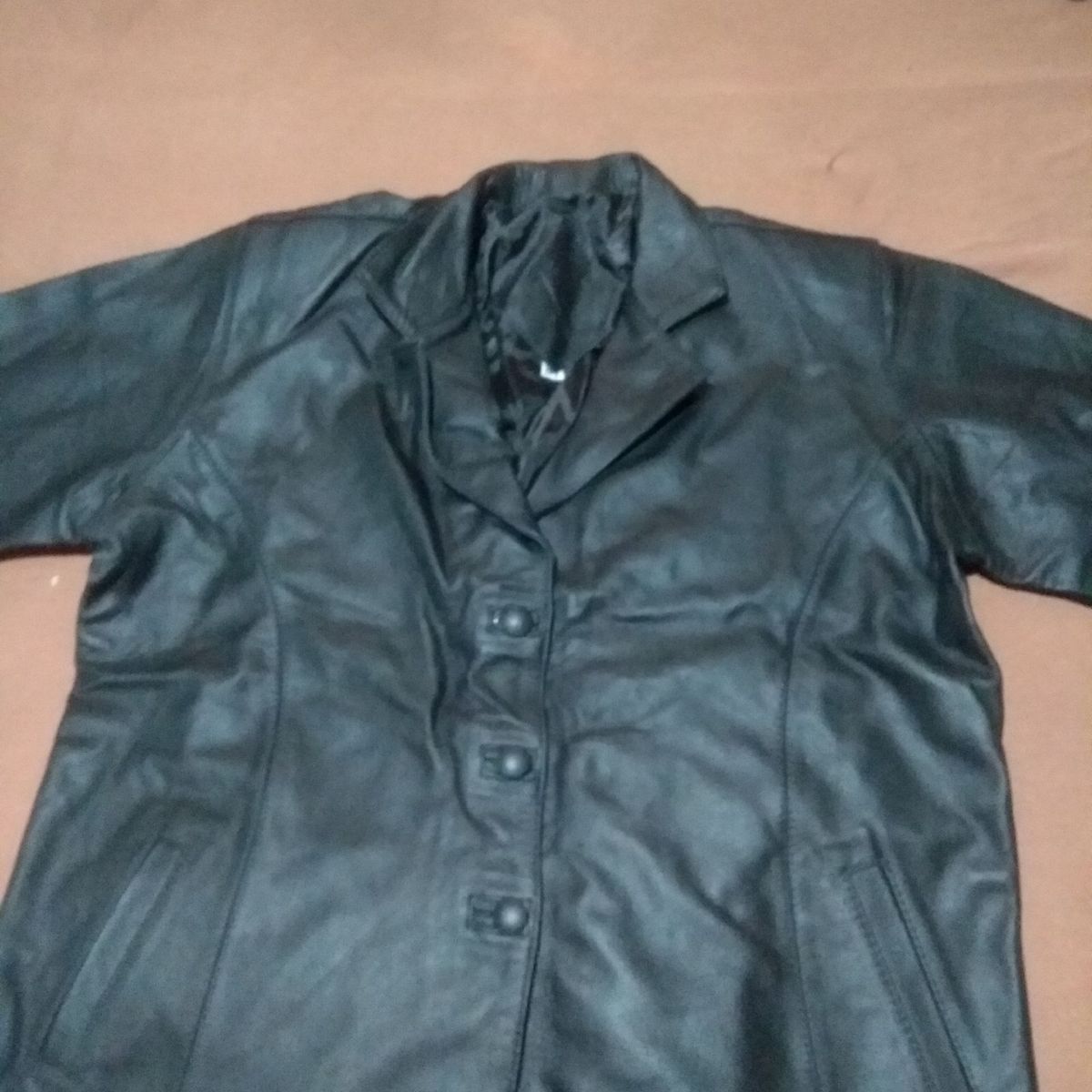 jaqueta de couro de bufalo feminina