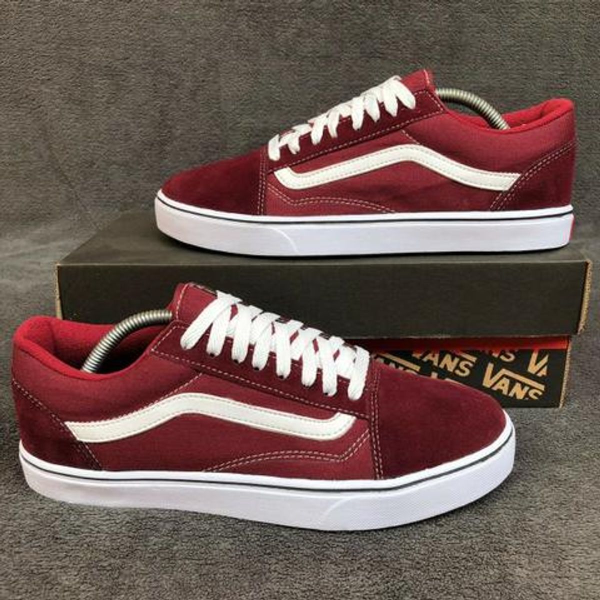 tenis vans feminino bordo