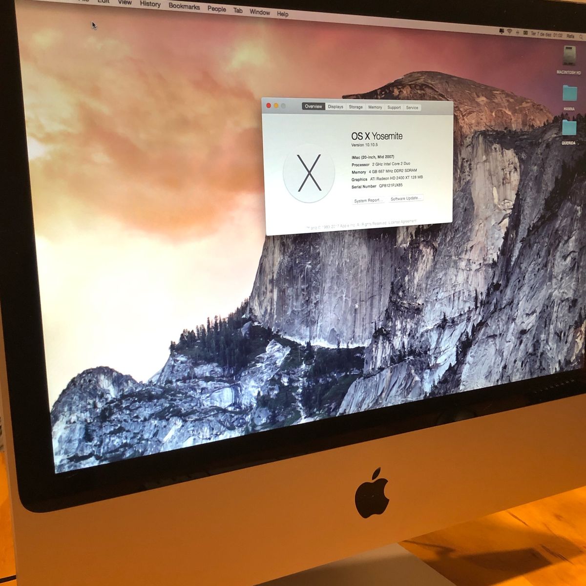 iMac 20inch C2D 2GHz RadeonHD 2400 - デスクトップ型PC