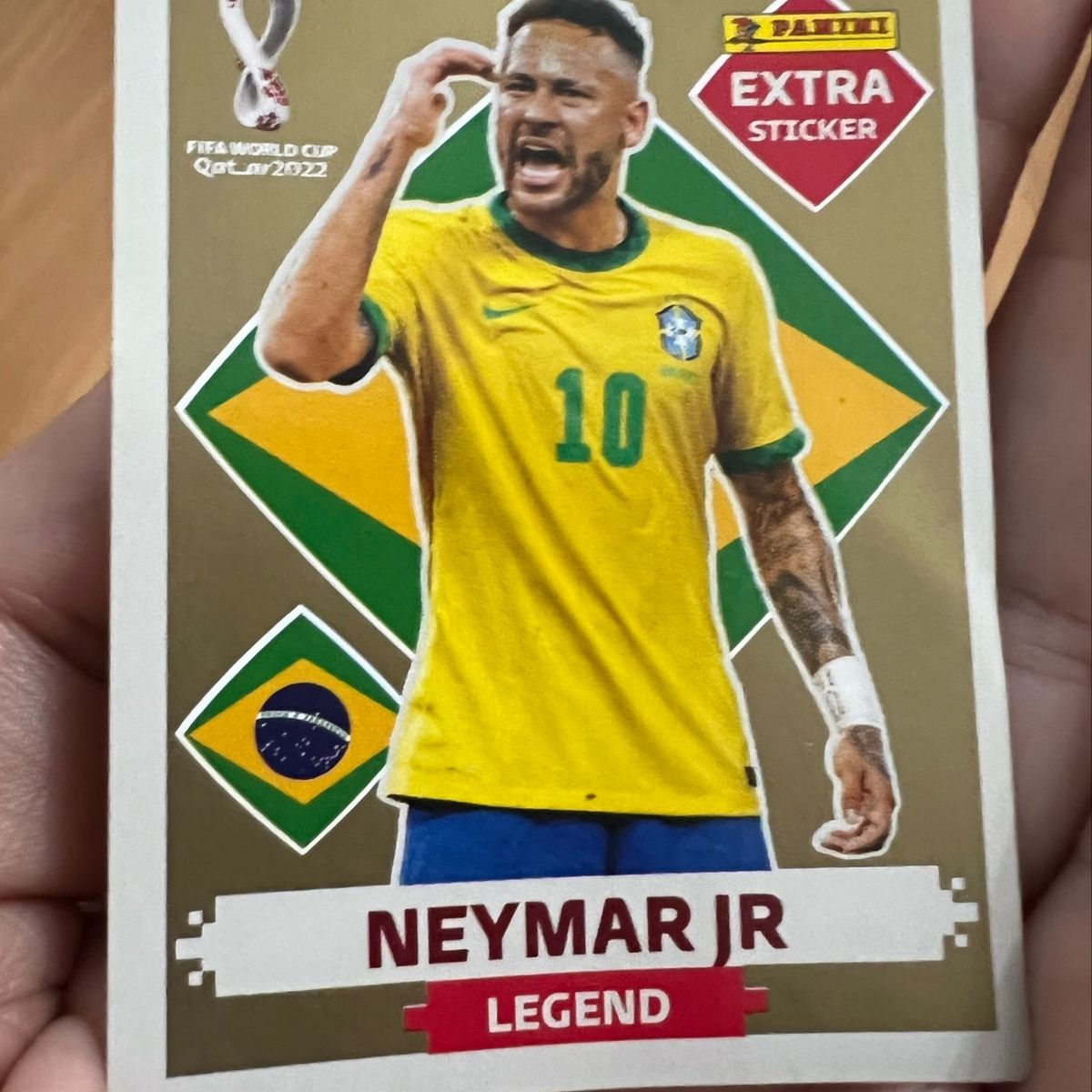 Figurinhas Douradas da Copa, Neymar Legend Bordo e Spinner Dourado |  Produto Masculino Panini Nunca Usado 82643376 | enjoei