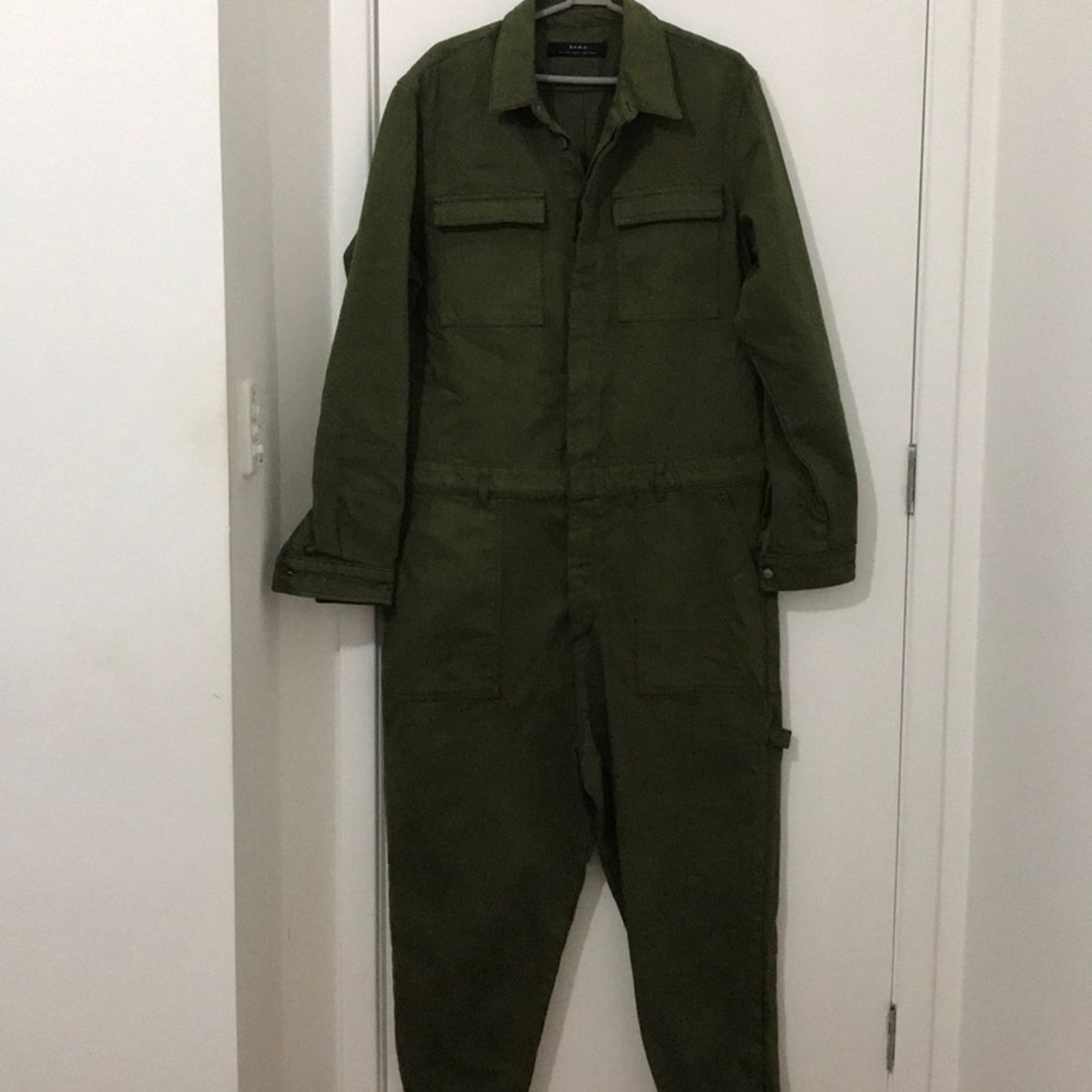 Macacão Masculino Zara Verde Militar Tamanho G | Calça Macacão Masculino Zara Verde Militar Tamanho G | Calça