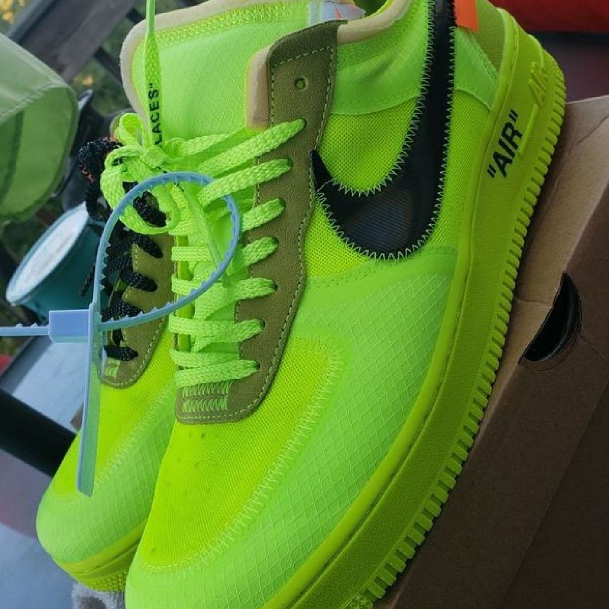 Nike air force store verde neon