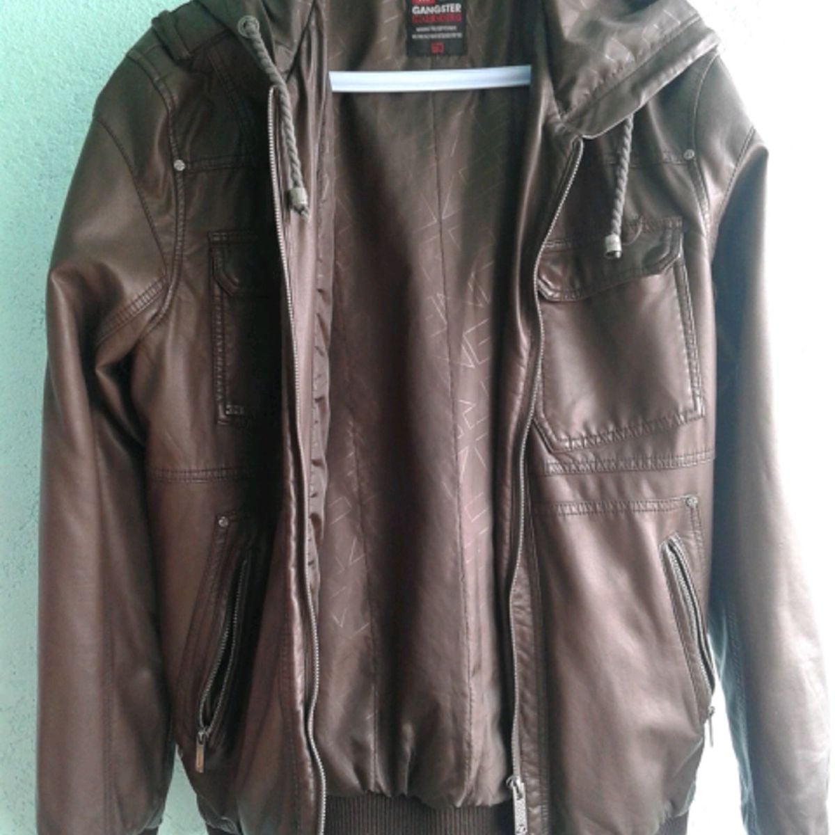 jaqueta de couro da gangster
