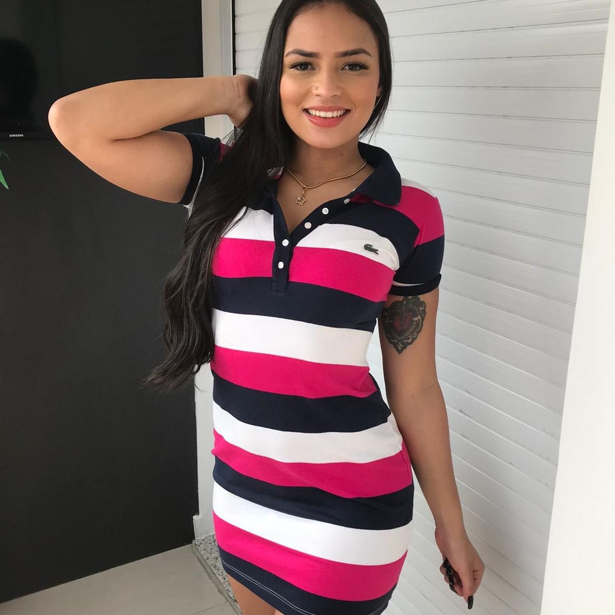 Vestido sales feminino lacoste