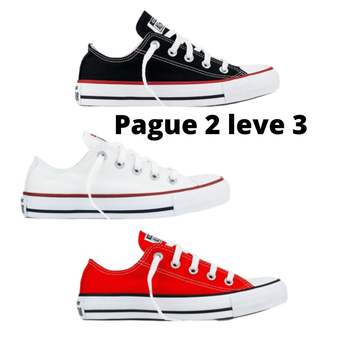 3 pares de tenis por 189