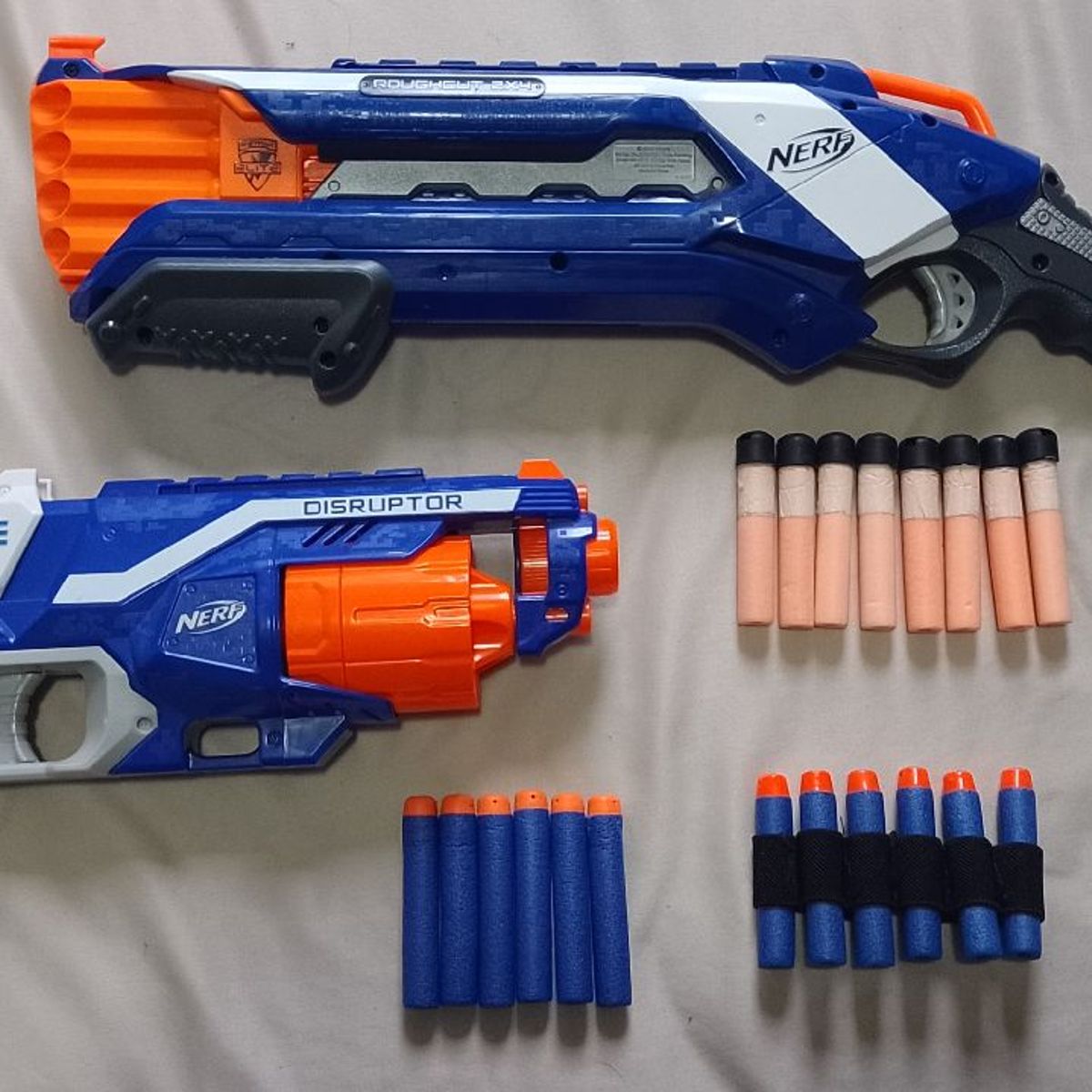 Kit Nerf Elite Rough Cut 2x4 e Disruptor | Hasbro Usado