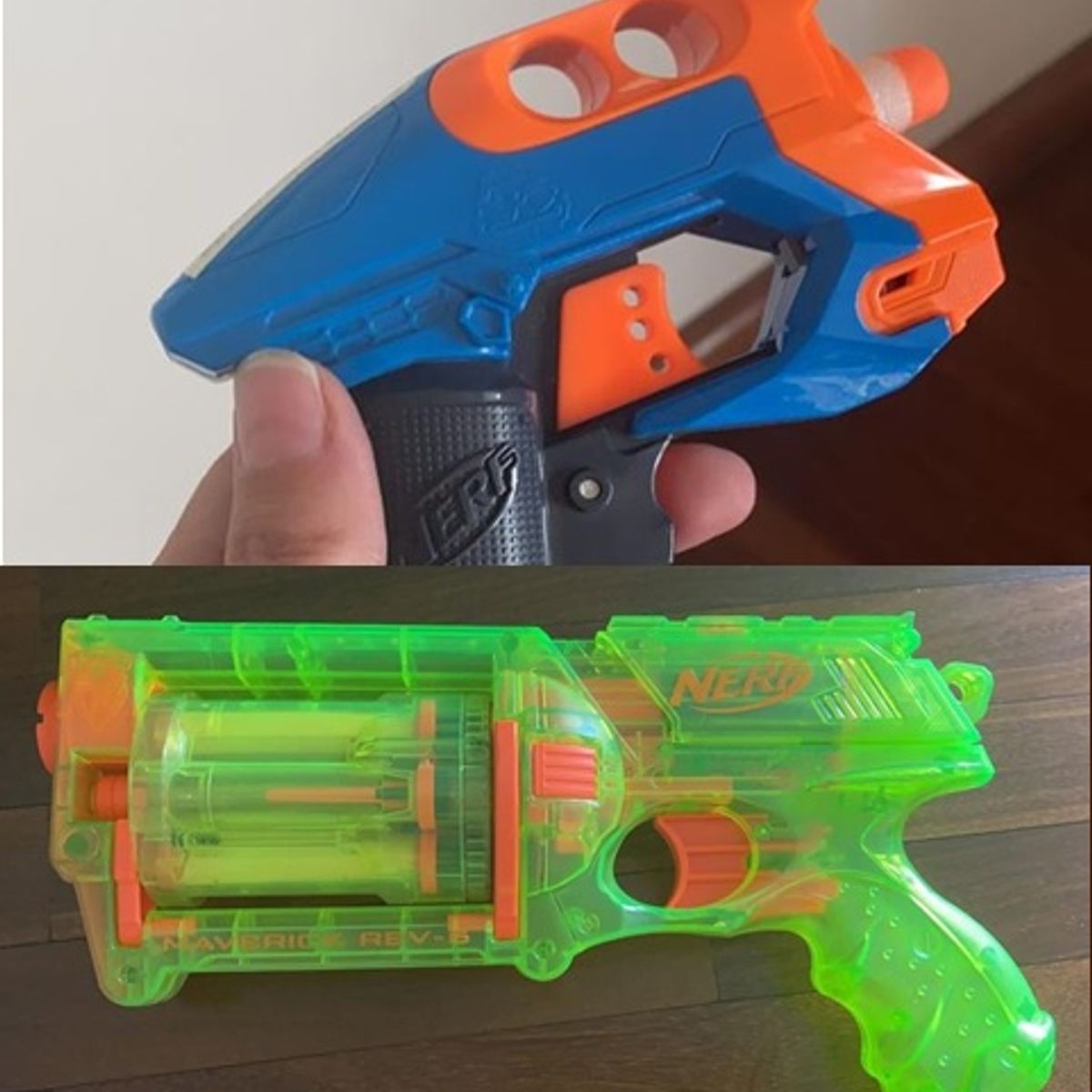 Kit Nerf Duas Arminhas - Uma Mini e Uma Grande Fluorescente