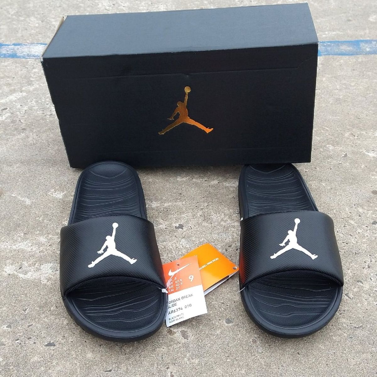 Chinelo Air Jordan Break Slide Preto Logo Branco Jumpman Novo Original  Sandália Masculina Air Jordan Nunca Usado 48060195 enjoei