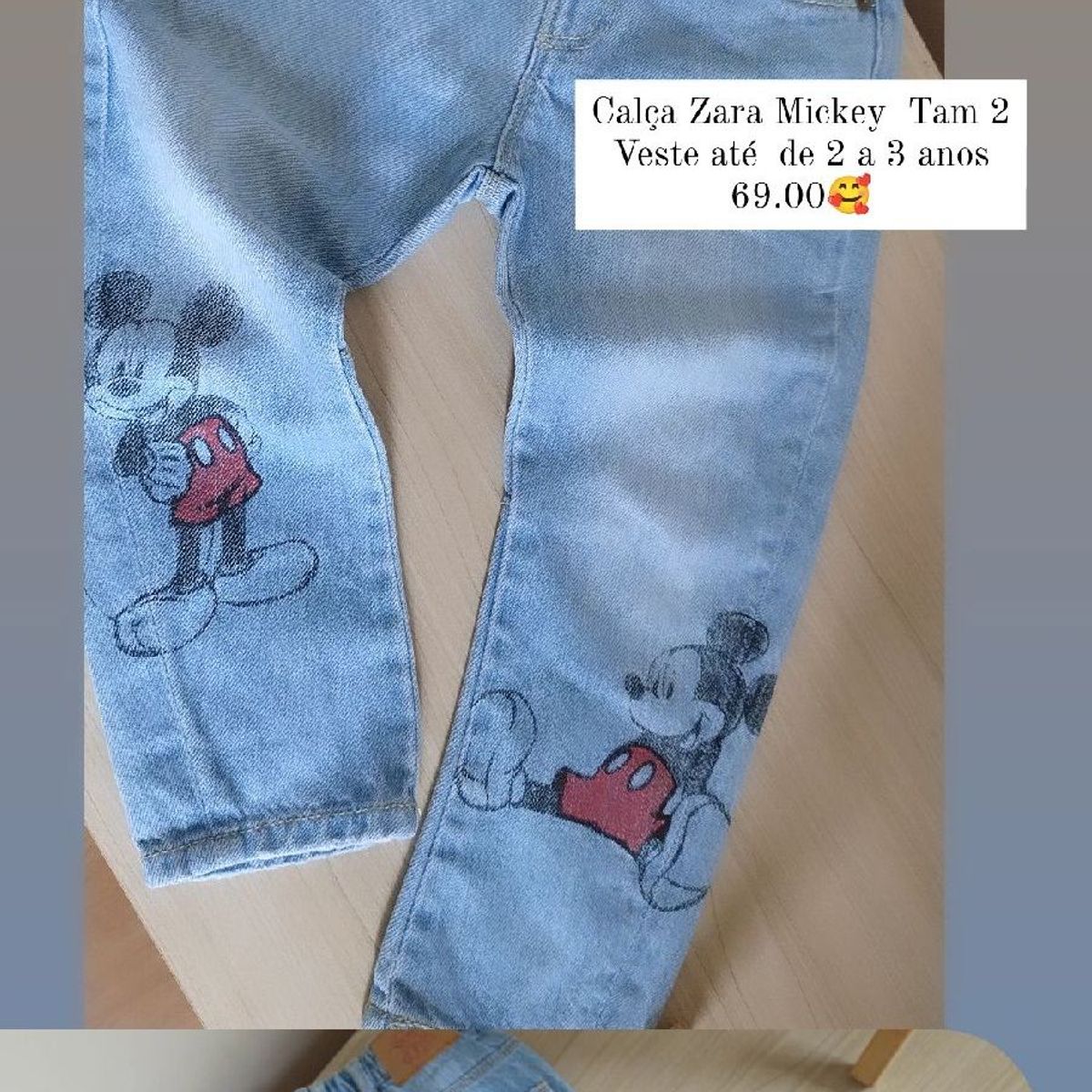 Lotinho Lindo com Cal a Zara Mickey Roupa Infantil para Menino