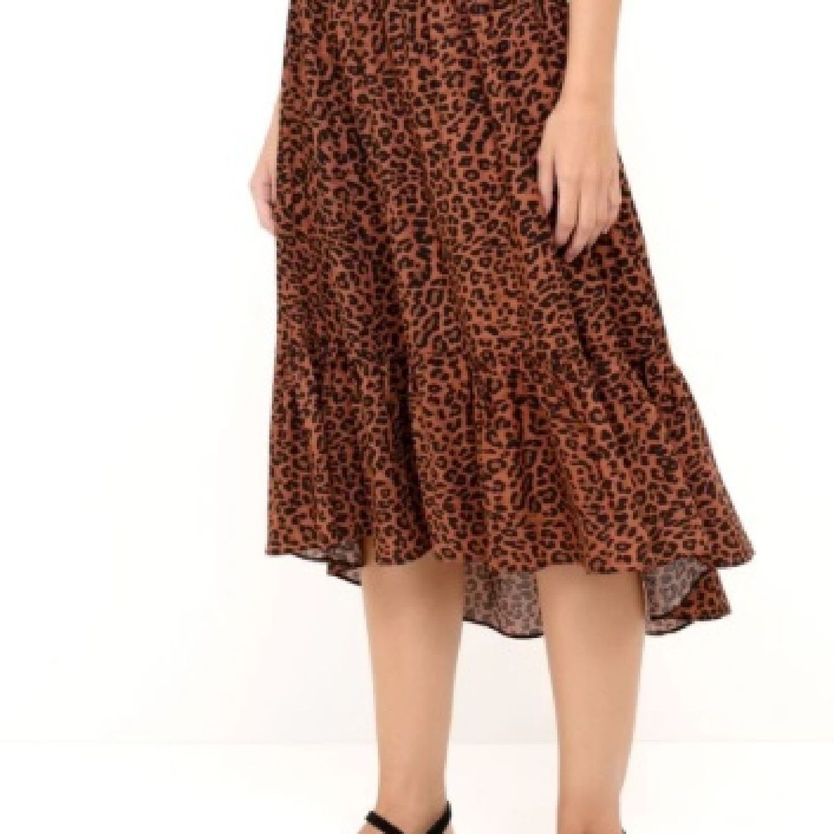 saia midi animal print renner