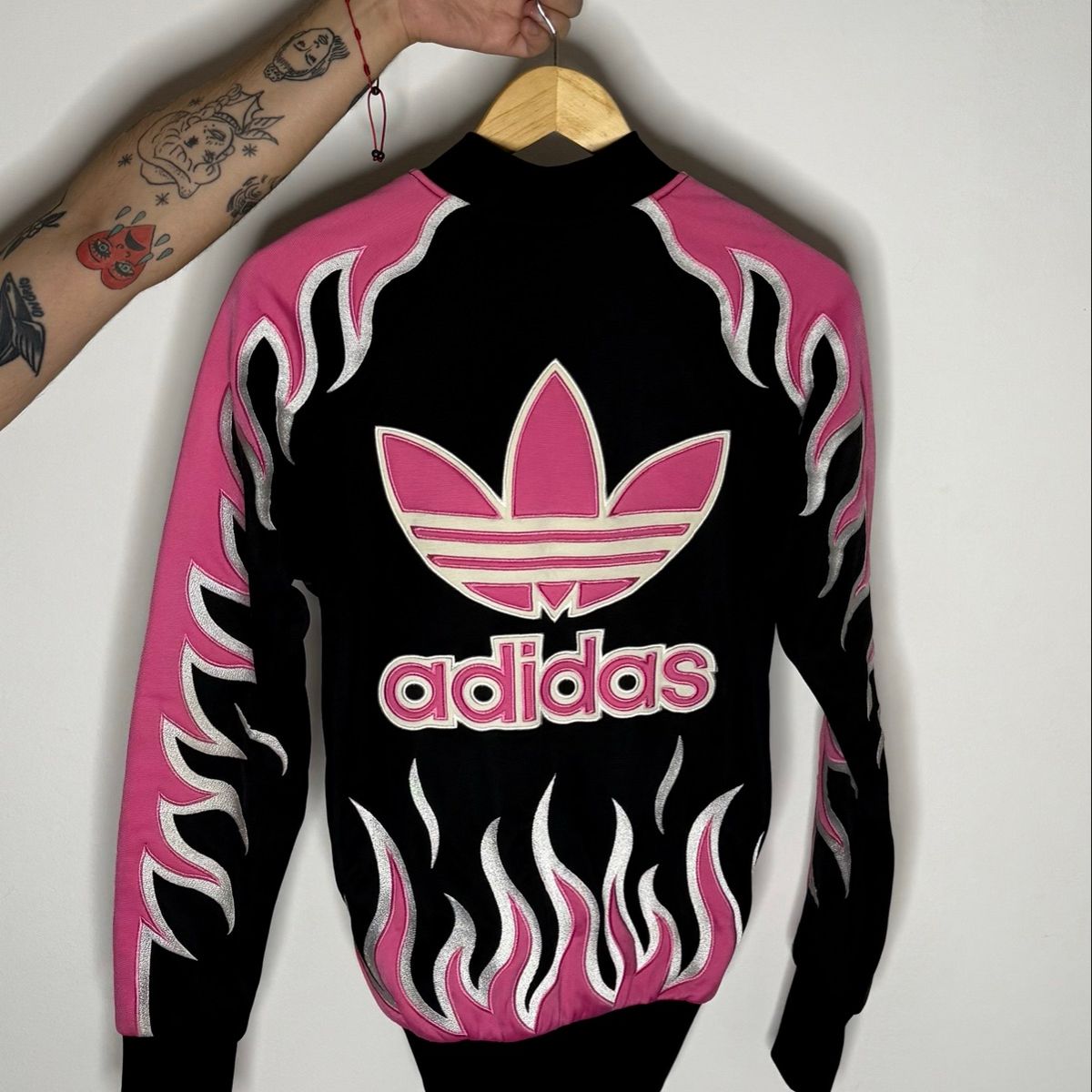 Jaqueta Adidas X Jeremy Scott Pink Flames | Adidas X Jeremy Scott