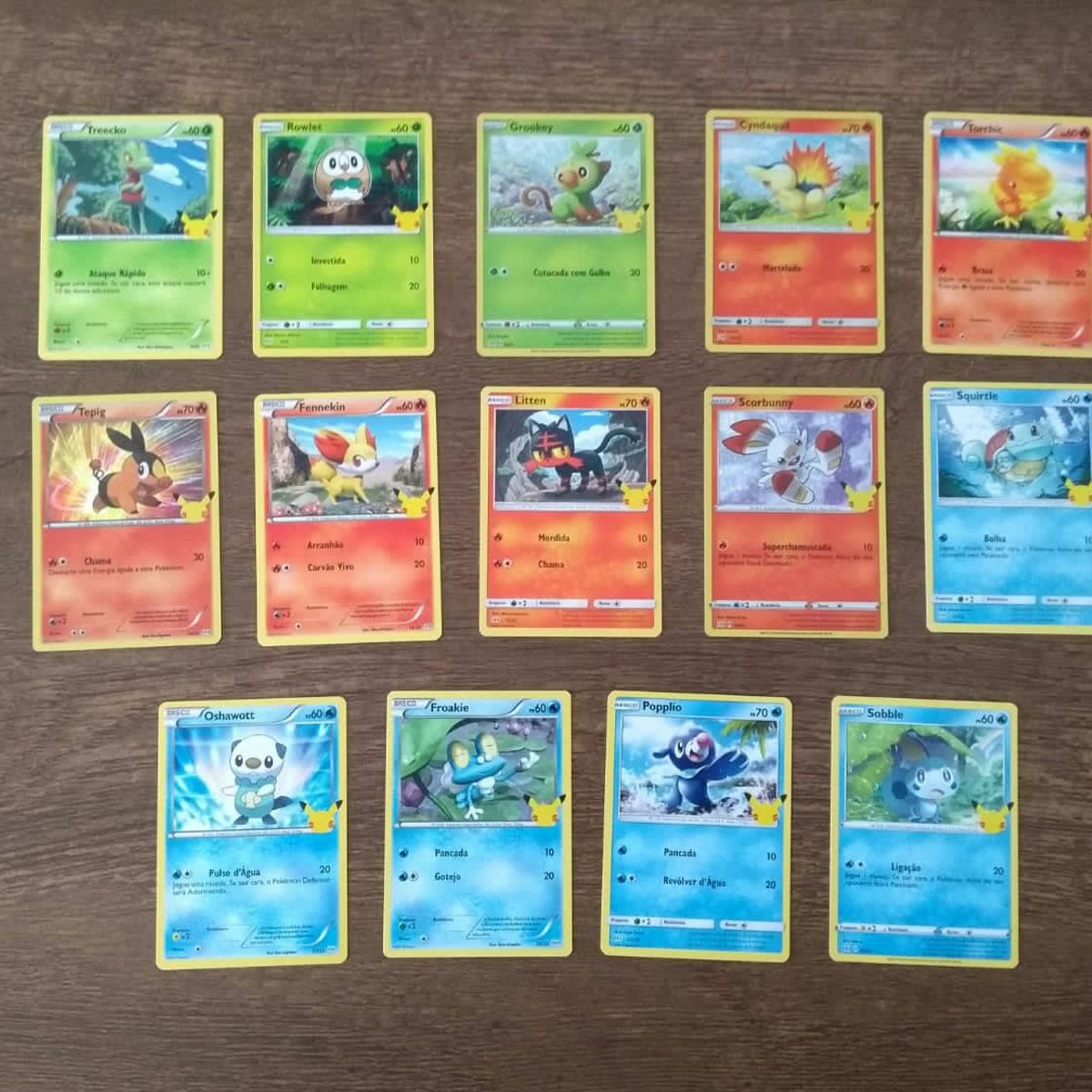 lote coleção completa cartas Pokemon 25 anos McDonald’s donalds