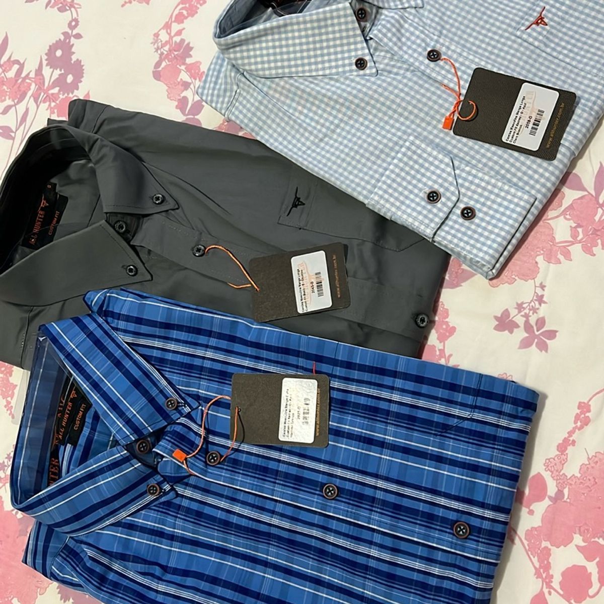 Camisa Masculina Manga Longa Custom Fit Xadrez All Hunter