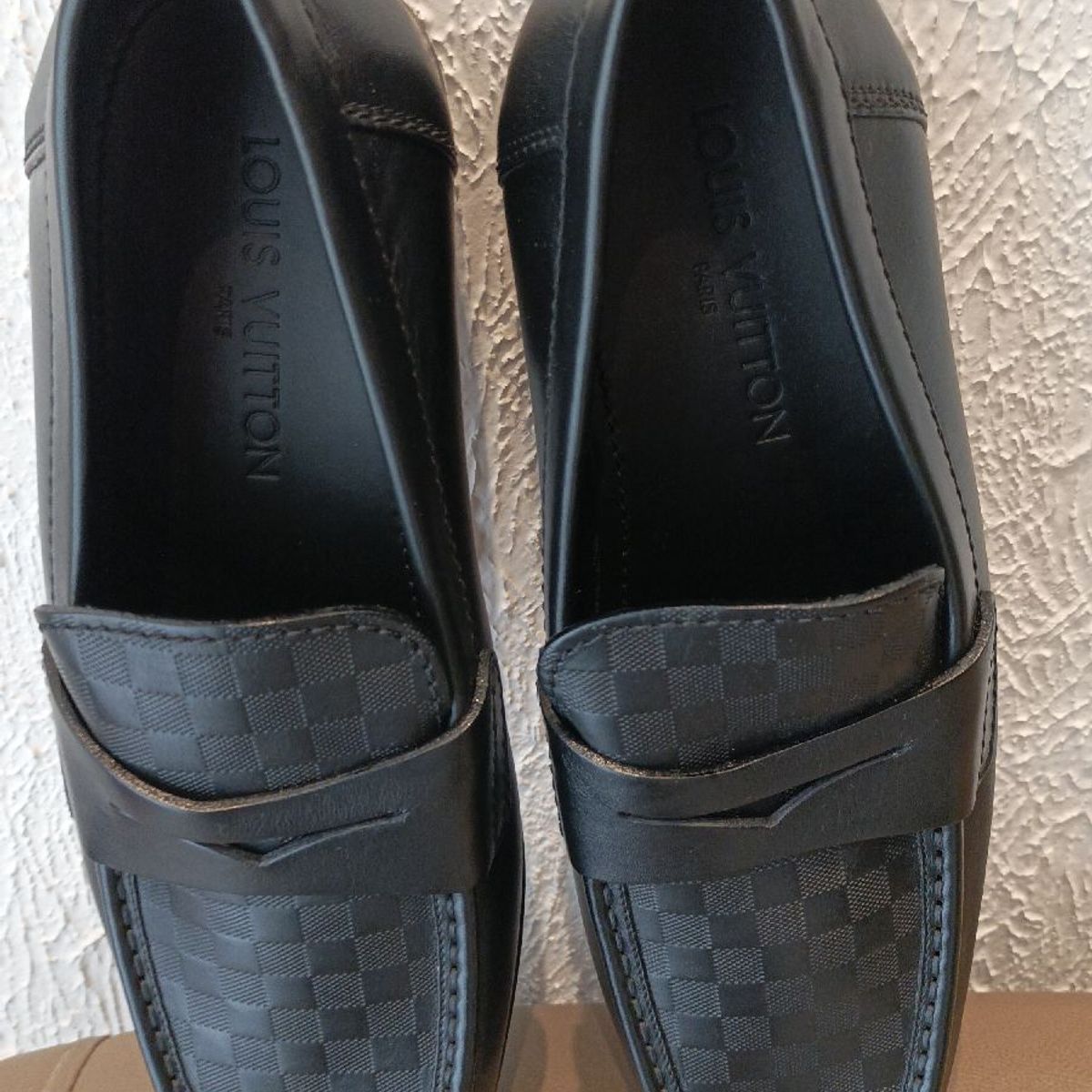 Sapato Mocassim Masculino Louis Vuitton Monte Carlo Couro Preto Tam 41 Br, Sapato Masculino Louis Vuitton Usado 89980044