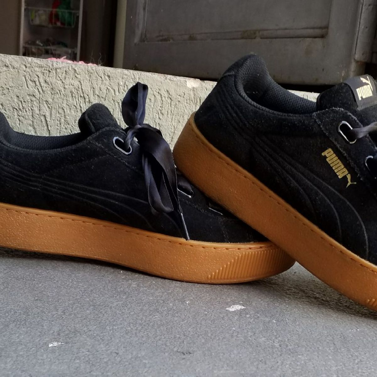 tênis puma vikky platform ribbon s feminino