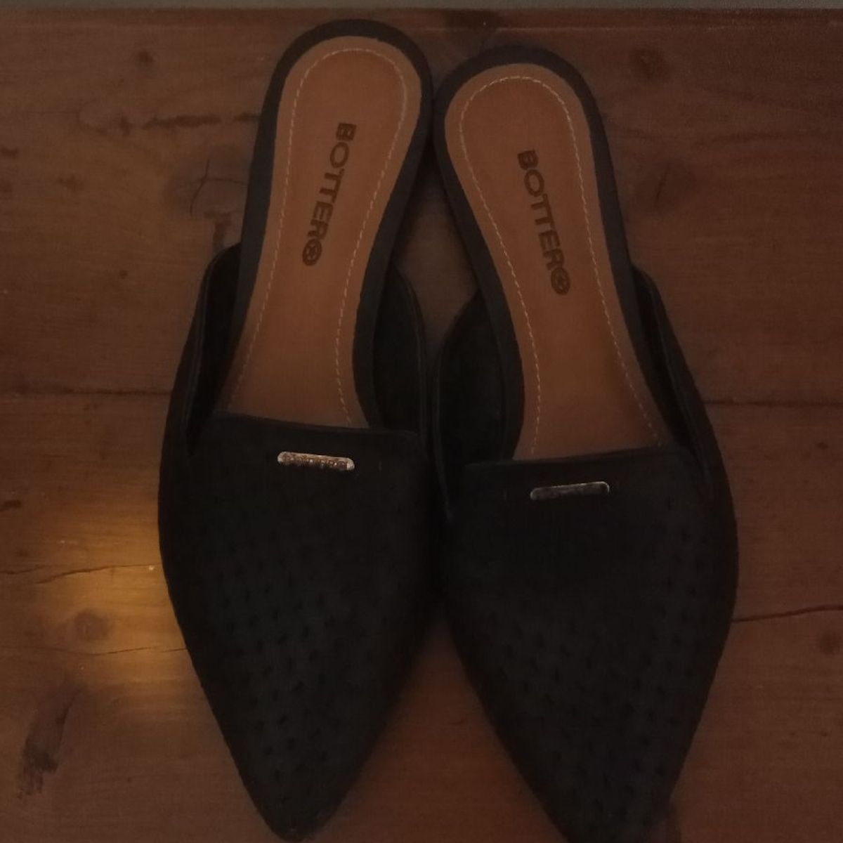 Mule Bottero Couro Flat Bico Fino Bottero Nunca Usado 106930754