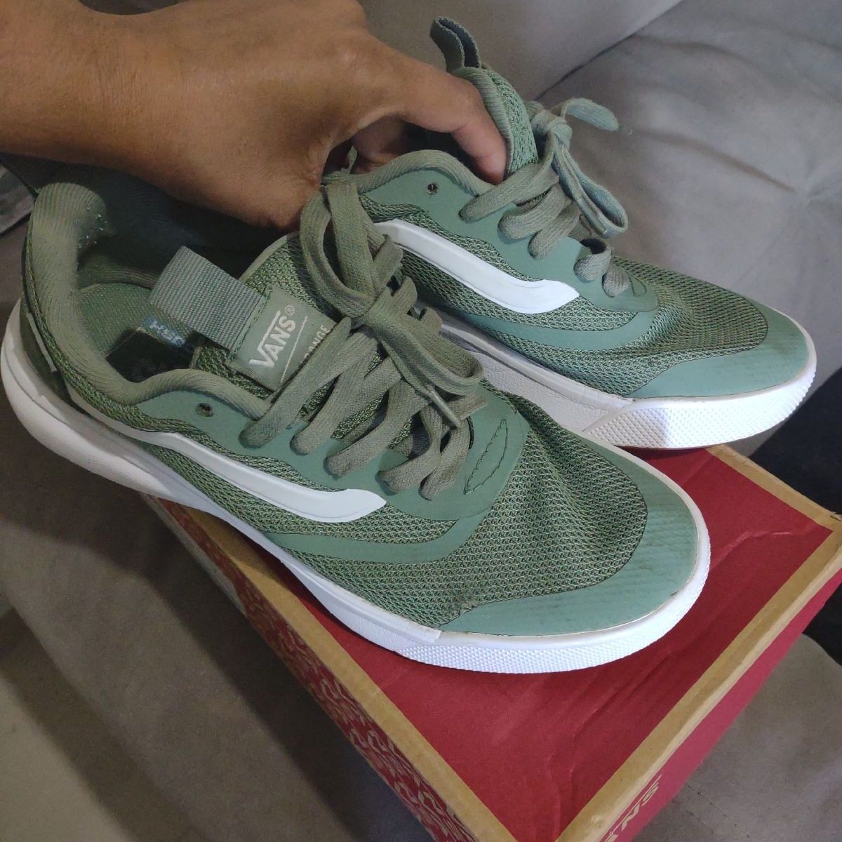 Vans feminino verde sales