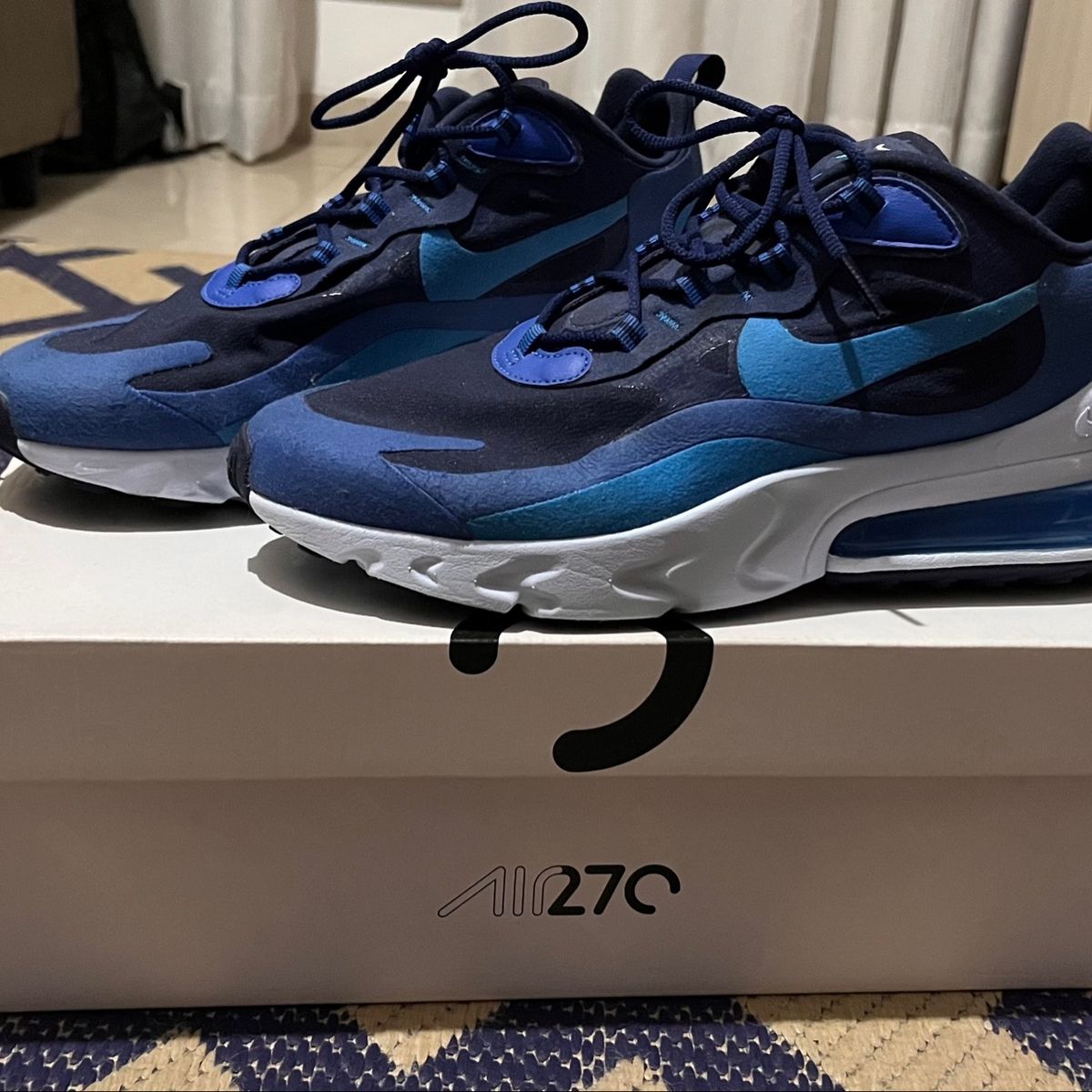 Nike react element 270 cheap flyknit blu