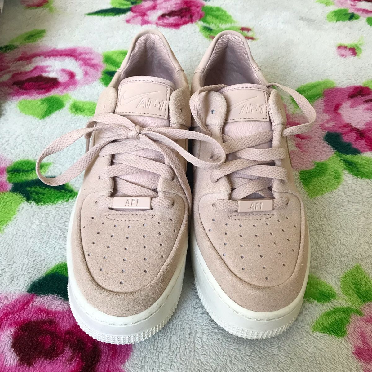 tênis nike air force 1 sage lace low feminino rosa