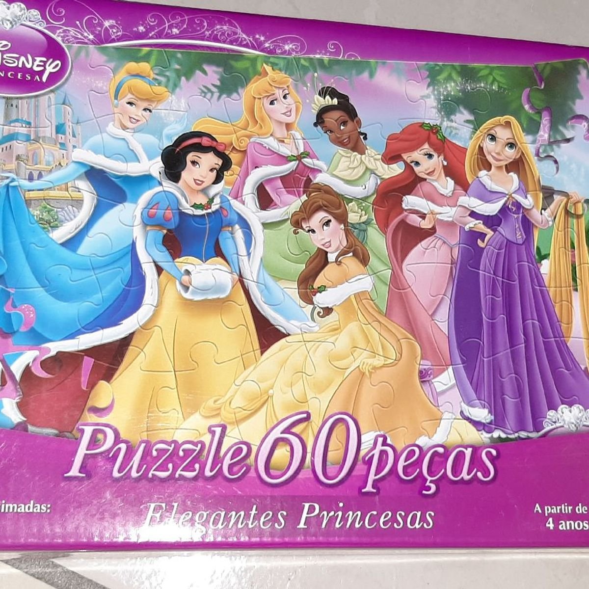 Jogo Quebra-Cabeça Princesas 60 Peças - GROW