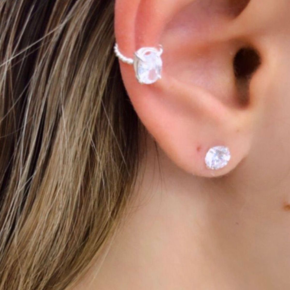 Piercing Orelha Brilhante | Bijuteria Feminina Piercing Babado Nunca Usado  53569560 | enjoei