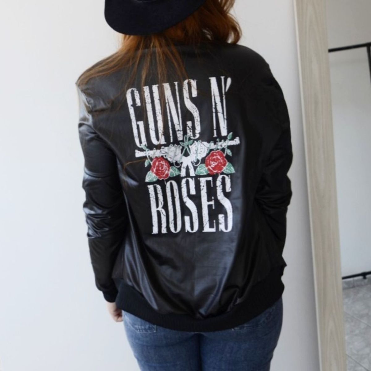 jaqueta de couro guns n roses